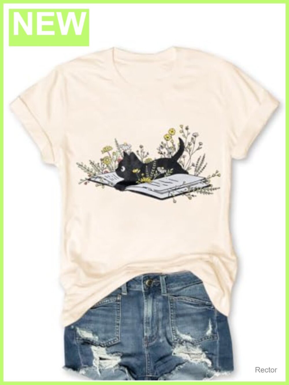 Women's Cotton Blend Funny Graphic Tee Short Sleeve Loose Fit